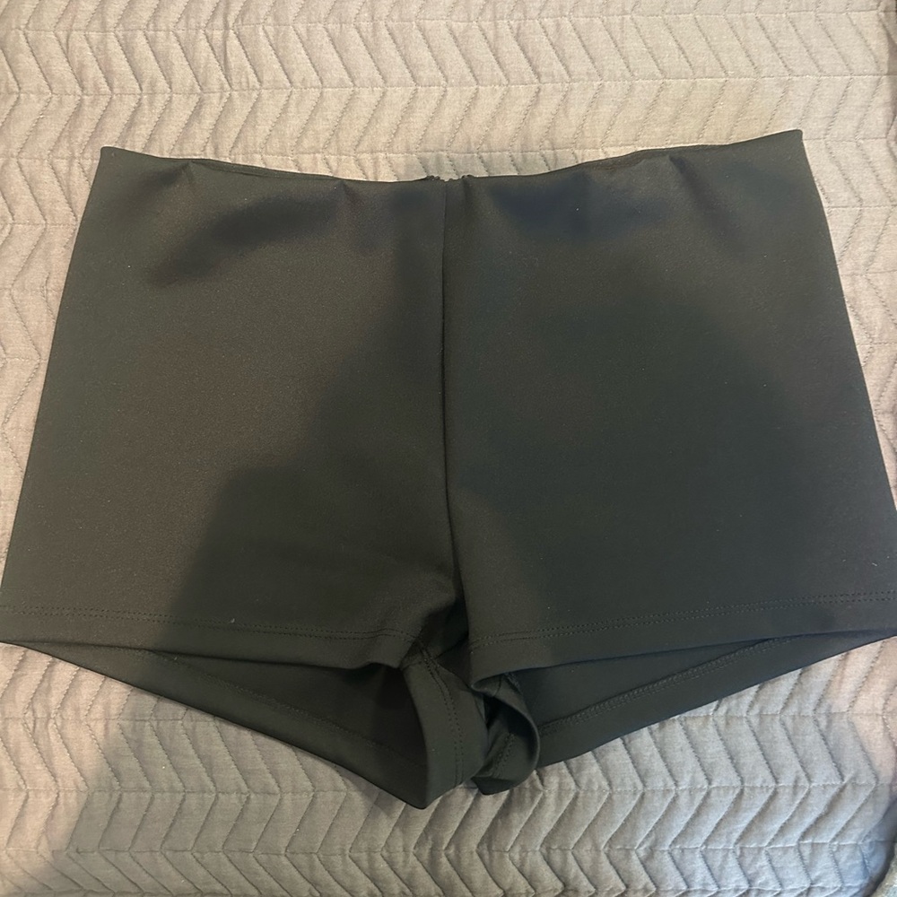 Alice + Olivia Elegant Black High Waist Micro Shorts